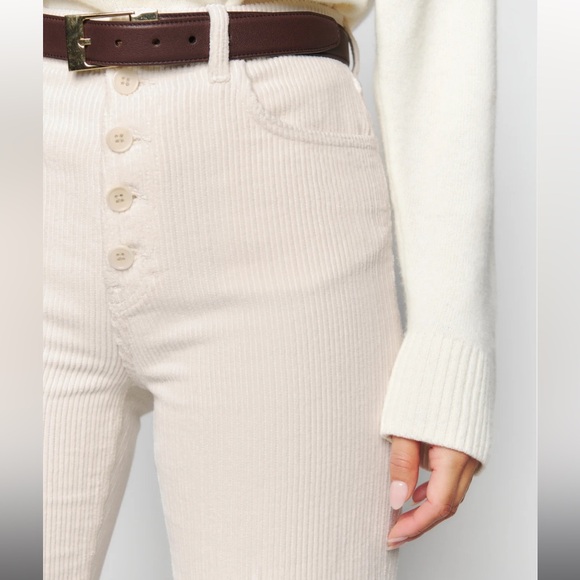 NWT Reformation Cynthia Button Fly High-Rise Straight Corduroy Pant size 31 - Picture 4 of 8